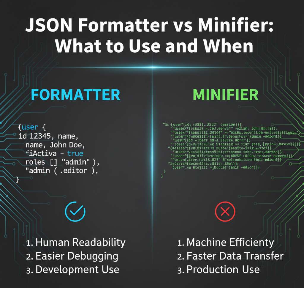 JSON Formatter vs Minifier: What to Use and When